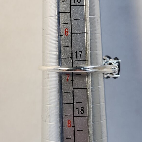 VTG NIB Black Spinel Trilogy Ring Size 7 - Picture 11 of 11